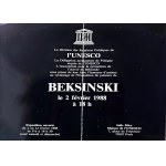 Folder / zaproszenie na wystawę Zdzisława Beksińskiego, UNESCO, Paryż, 1988