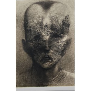 Sticker with a drawing of Zdzislaw Beksinski / Zdzislaw Beksinski