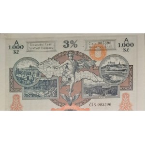 1928. 3 % OBLIGACJA KOLEI CZECHOSŁOWACKICH.