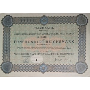 1924. LOCAL RAILROADS IN THE OSTHAVELLAND DISTRICT OF BRANDENBURG.