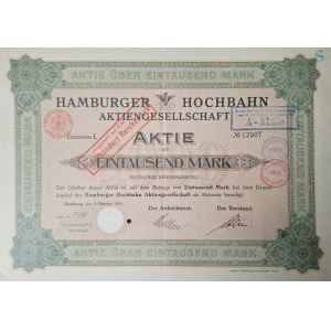 1911. HAMBURG'S SUBURBAN, ABOVEGROUND, AND UNDERGROUND RAILWAYS.