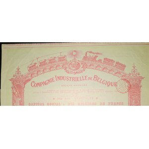 1898. KOMPANIA PRZEMYSŁOWO-KOLEJOWA BELGII.