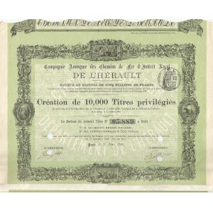 1890. ŽELEZNICE DEPARTEMENTU HERAULT.