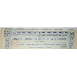 1921. RAILROADS OF THE FRENCH MOUNTAINS.