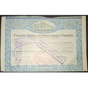 1922. GENERAL RAILROAD COMPANY OF CATALONIA.