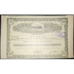 1920. MALAGA SUBURBAN RAILWAY COMPANY.
