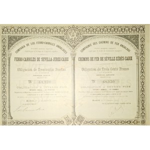 1907. THE SEVILLE-JEREZ-CADIZ RAILROAD.