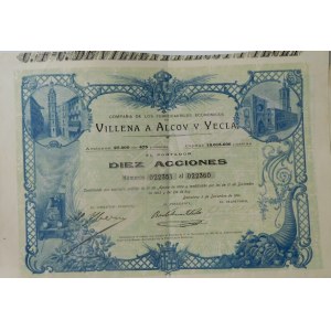 1910. THE VILLENA–ALCOY–YECLA RAILROAD.