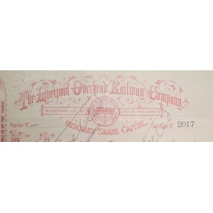 1896. RAILROADS OF GREAT BRITAIN — LIVERPOOL OVERHEAD RAILWAY COMPANY.