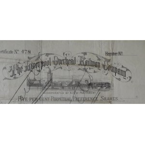 1898. RAILROADS OF GREAT BRITAIN - LIVERPOOL OVERHEAD RAILWAY COMPANY.
