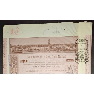 1889. 3% BOND OF THE SOUTHERN ITALIAN RAILROAD COMPANY.