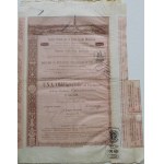 1887. ZBIÓR 3 OBLIGACJI WŁOSKIEJ ŚRÓDZIEMNOMORSKIEJ I POŁUDNIOWEJ KOMPANII KOLEJOWEJ.