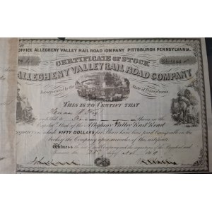 1869. Allegheny Valley Railroad Company.