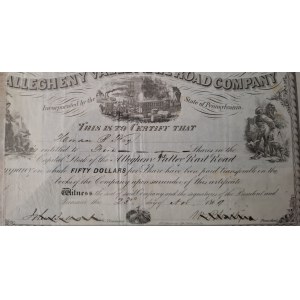 1869. Allegheny Valley Railroad Company.