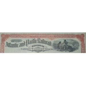 Ca. 1880. ATLANTIC AND PACIFIC RAILROAD COMPANY. UNC.