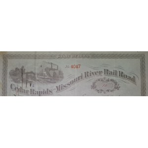 1883. CEDAR RAPIDS AND MISSOURI RIVER RAILROAD.