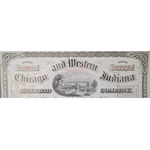 1893. CHICAGO AND WESTERN INDIANA RAILROAD COMPANY. NOMINÁLNÍ HODNOTA 1 MILION USD!
