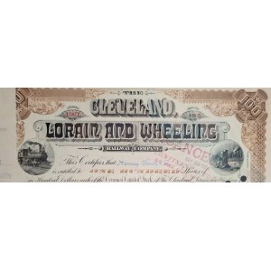 1898. CLEVELAND, LORAIN AND WHEELING RAILWAY COMPANY. $10,000.