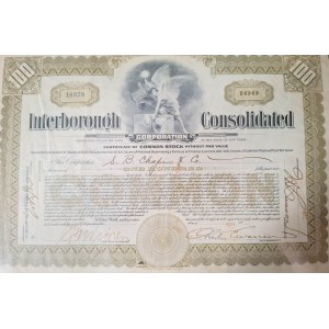 1922. INTERBOROUGH CONSOLIDATED CORPORATION [NEW YORK SUBURBAN AND URBAN RAILROADS].