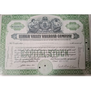 1930–1951. LEHIGH VALLEY RAILROAD COMPANY. 3 SHARES.