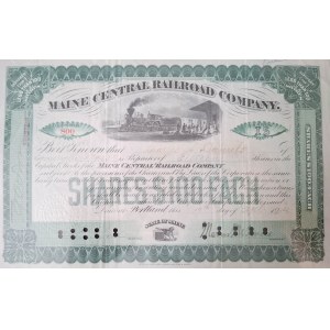 1914-1915. MAINE CENTRAL RAILROAD COMPANY. 1500 I 10 000 USD. 2 AKCJE.