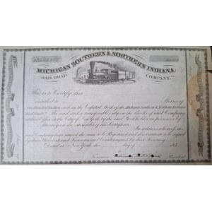 CA 1850. MICHIGAN SOUTHERN AND NORTHERN INDIANA RAILROAD COMPANY.