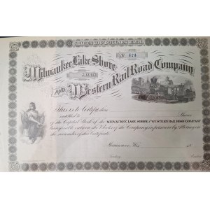 CA 1880. MILWAUKEE LAKE SHORE AND WESTERN RAILROAD COMPANY.