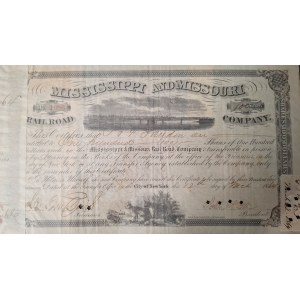 1864. MISSISSIPPI AND MISSOURI RAILROAD COMPANY. $10,000.