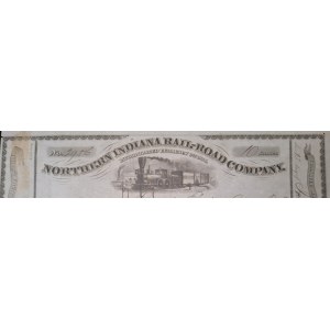 1855. NORTHERN INDIANA RAILROAD COMPANY. 1000 USD.