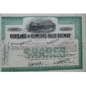 1924. PORTLAND AND RUMFORD FALLS RAILWAY COMPANY. $2,500.