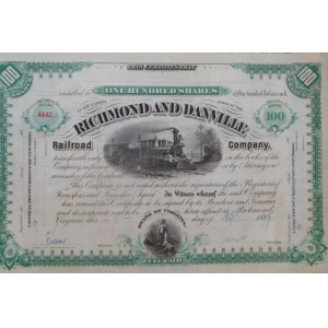 1884. RICHMOND AND DANVILLE RAILROAD COMPANY. $10,000.