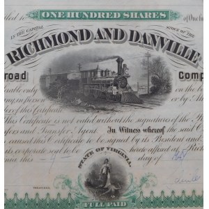 1884. RICHMOND AND DANVILLE RAILROAD COMPANY. $10,000.