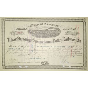 1931. Utica Chenango and Susquehanna Valley Railway Company.