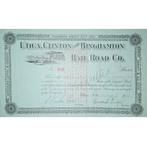 1941. Utica, Clinton, and Binghamton Railroad Company.