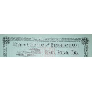 1941. Utica, Clinton, and Binghamton Railroad Company.