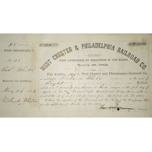 1862. WEST CHESTER AND PHILADELPHIA RAILROAD COMPANY.