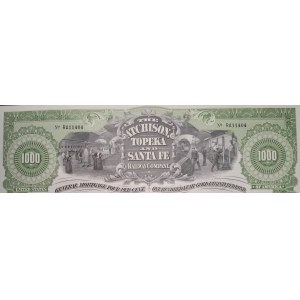 1977. ATCHISON, TOPEKA AND SANTA FE RAILROAD COMPANY. $1,000.
