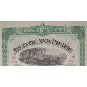 1887. ATLANTIC AND PACIFIC RAILROAD COMPANY. 1000 USD.