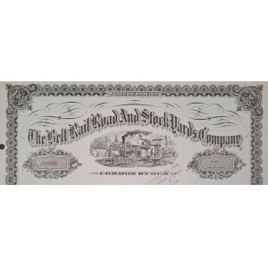 1958. BELT RAILROAD AND STOCK YARDS COMPANY. 2500 USD.