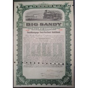 1904. BIG SANDY RAILWAY COMPANY. 1000 USD.