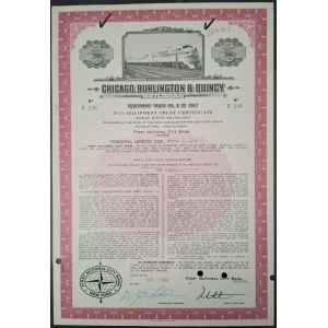 1972. CHICAGO, BURLINGTON, AND QUINCY RAILROAD COMPANY. $1,000.