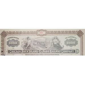 1924. CHICAGO ROCK ISLAND AND EL PASO RAILWAY COMPANY. $10,000.