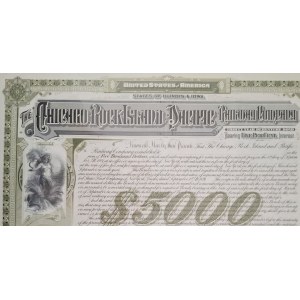 1891. CHICAGO ROCK ISLAND AND PACIFIC RAILWAY COMPANY. 5 000 USD.