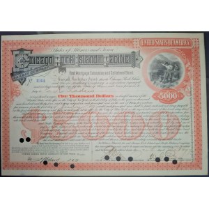 1897. CHICAGO ROCK ISLAND AND PACIFIC RAILWAY COMPANY. $5,000.