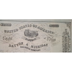 1853. DAYTON AND MICHIGAN RAILROAD COMPANY. 1000 USD.