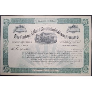 Kolem roku 1891. GURLEYS AND PAINT ROCK VALLEY RAILWAY COMPANY.