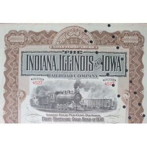 1900. INDIANA ILLINOIS AND IOWA RAILROAD COMPANY. 1000 USD.