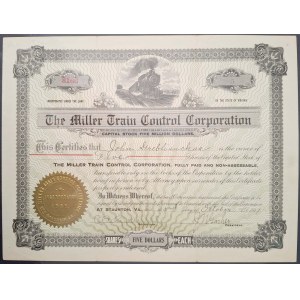 1917. MILLER TRAIN CONTROL CORPORATION.