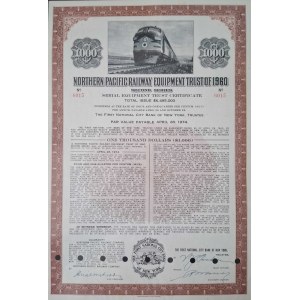 1960–1962. NORTHERN PACIFIC RAILWAY EQUIPMENT TRUST. $1,000. 2 SHARES.