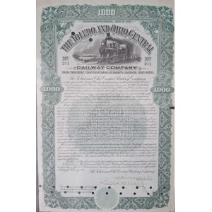 1901. TOLEDO AND OHIO CENTRAL RAILWAY COMPANY. 1 000 USD.